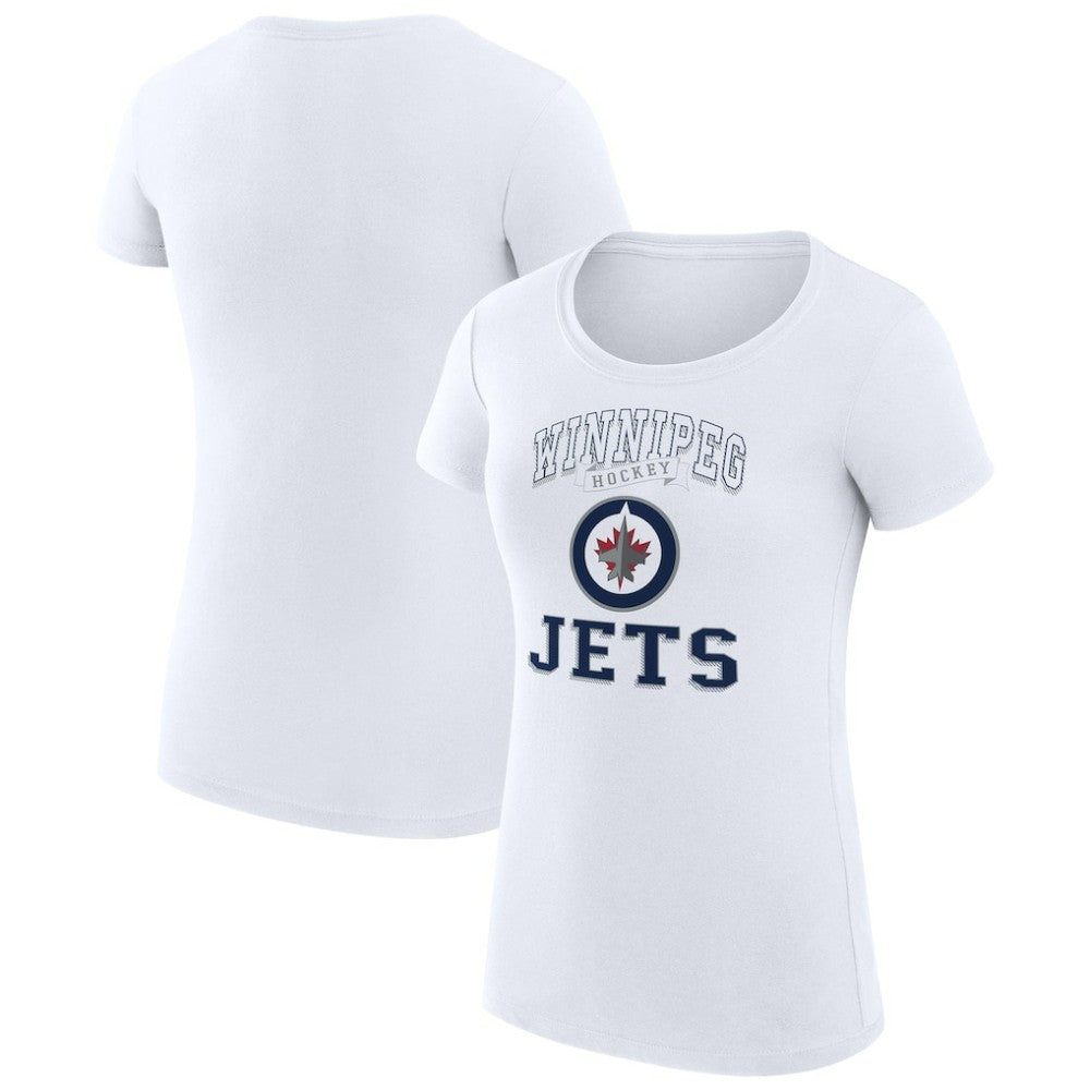 Winnipeg Jets G-III 4Her by Carl Banks Women's Super-Slim Fit Lightweight Team Logo Graphic T-Shirt - White - NHL 201612884