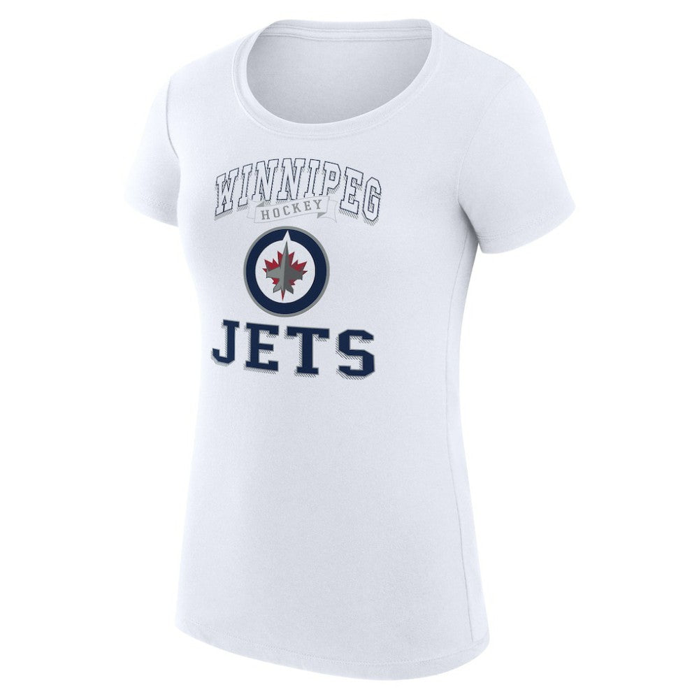 Winnipeg Jets G-III 4Her by Carl Banks Women's Super-Slim Fit Lightweight Team Logo Graphic T-Shirt - White - NHL 201612884