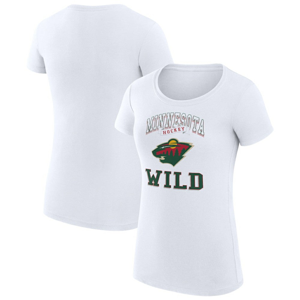 Minnesota Wild G-III 4Her by Carl Banks Women's Super-Slim Fit Lightweight Team Logo Graphic T-Shirt - White - NHL 201612890