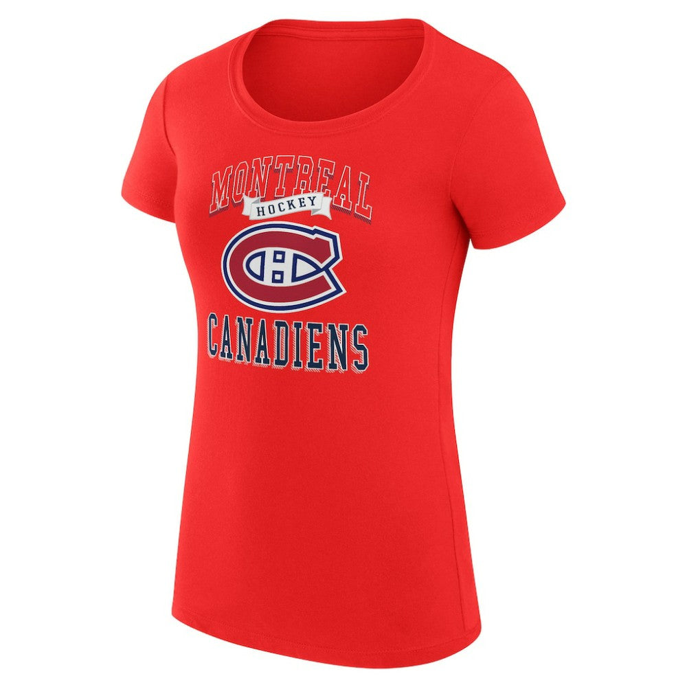 Montreal Canadiens G-III 4Her by Carl Banks Women's Super-Slim Fit Lightweight Team Logo Graphic T-Shirt - Red - NHL 201612896