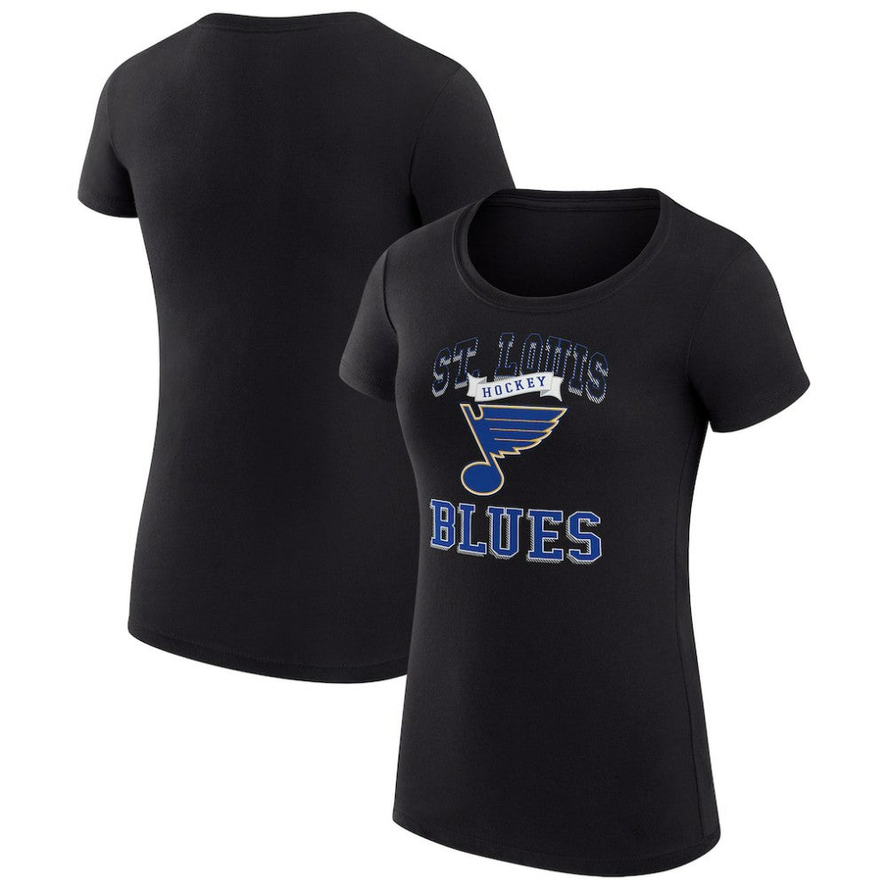 St. Louis Blues G-III 4Her by Carl Banks Women's Super-Slim Fit Lightweight Team Logo Graphic T-Shirt - Black - NHL 201612898