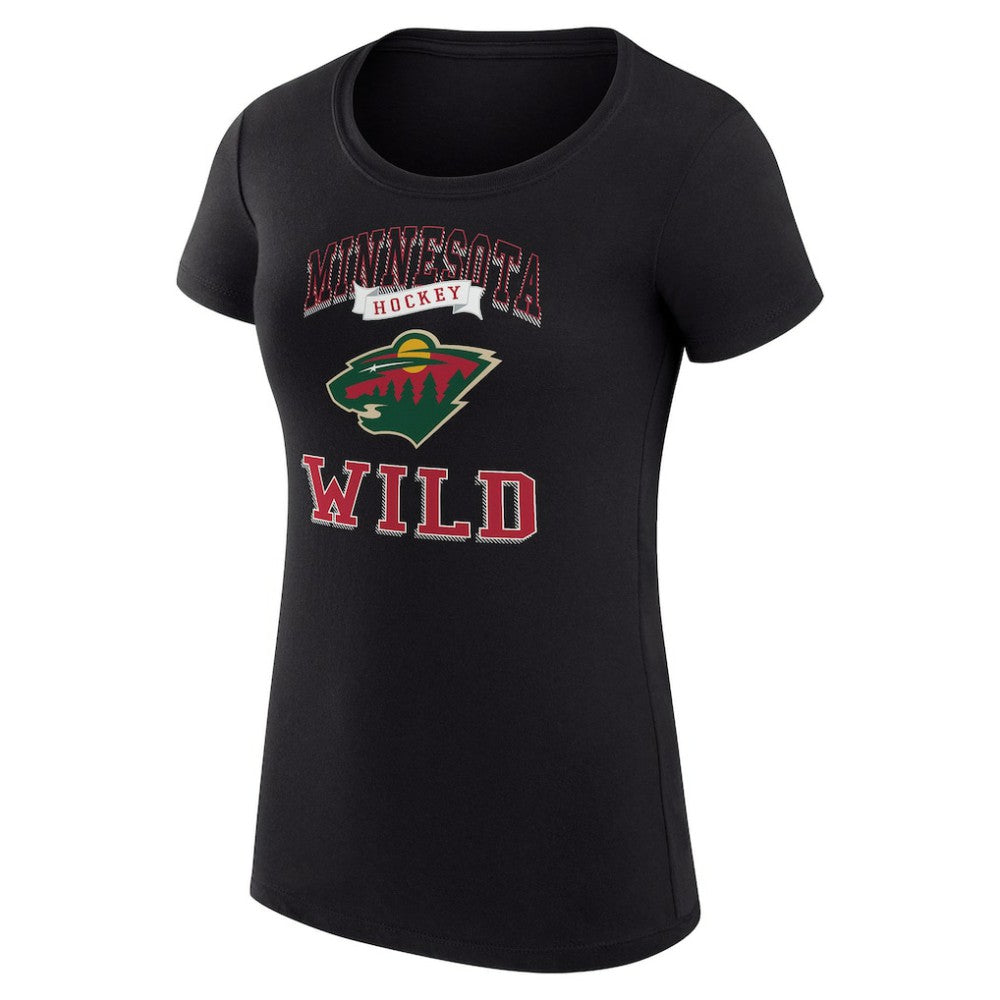 Minnesota Wild G-III 4Her by Carl Banks Women's Super-Slim Fit Lightweight Team Logo Graphic T-Shirt - Black - NHL 201612900