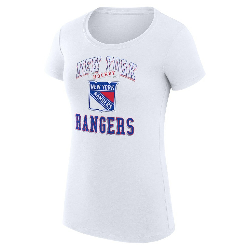 New York Rangers G-III 4Her by Carl Banks Women's Super-Slim Fit Lightweight Team Logo Graphic T-Shirt - White - NHL 201612901