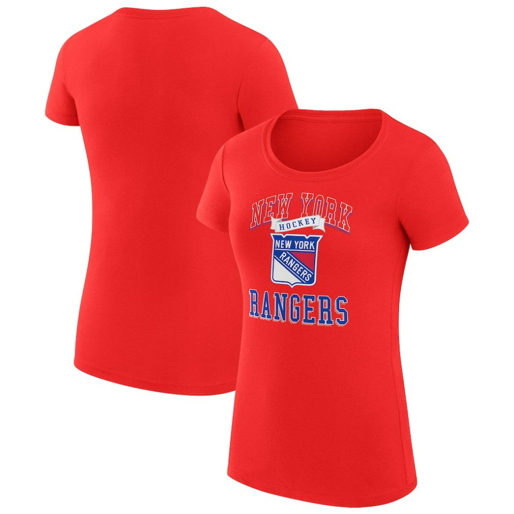 New York Rangers G-III 4Her by Carl Banks Women's Super-Slim Fit Lightweight Team Logo Graphic T-Shirt - Red - NHL 201612904
