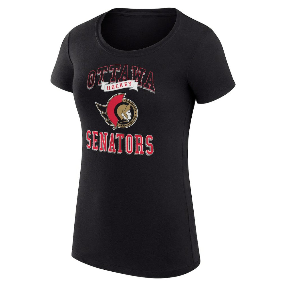 Ottawa Senators G-III 4Her by Carl Banks Women's Super-Slim Fit Lightweight Team Logo Graphic T-Shirt - Black - NHL 201612909