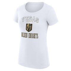 Vegas Golden Knights G-III 4Her by Carl Banks Women's Super-Slim Fit Lightweight Team Logo Graphic T-Shirt - White - NHL 201612914