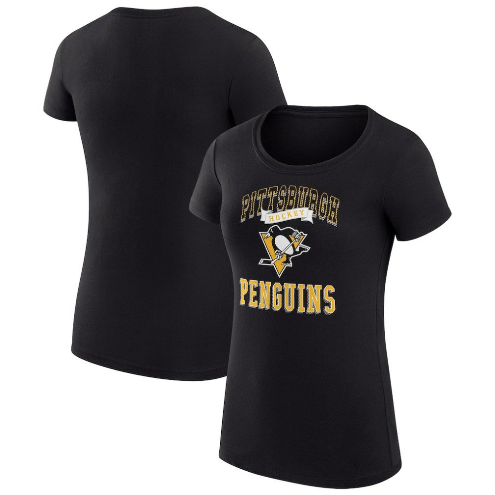 Pittsburgh Penguins G-III 4Her by Carl Banks Women's Super-Slim Fit Lightweight Team Logo Graphic T-Shirt - Black - NHL 201612918