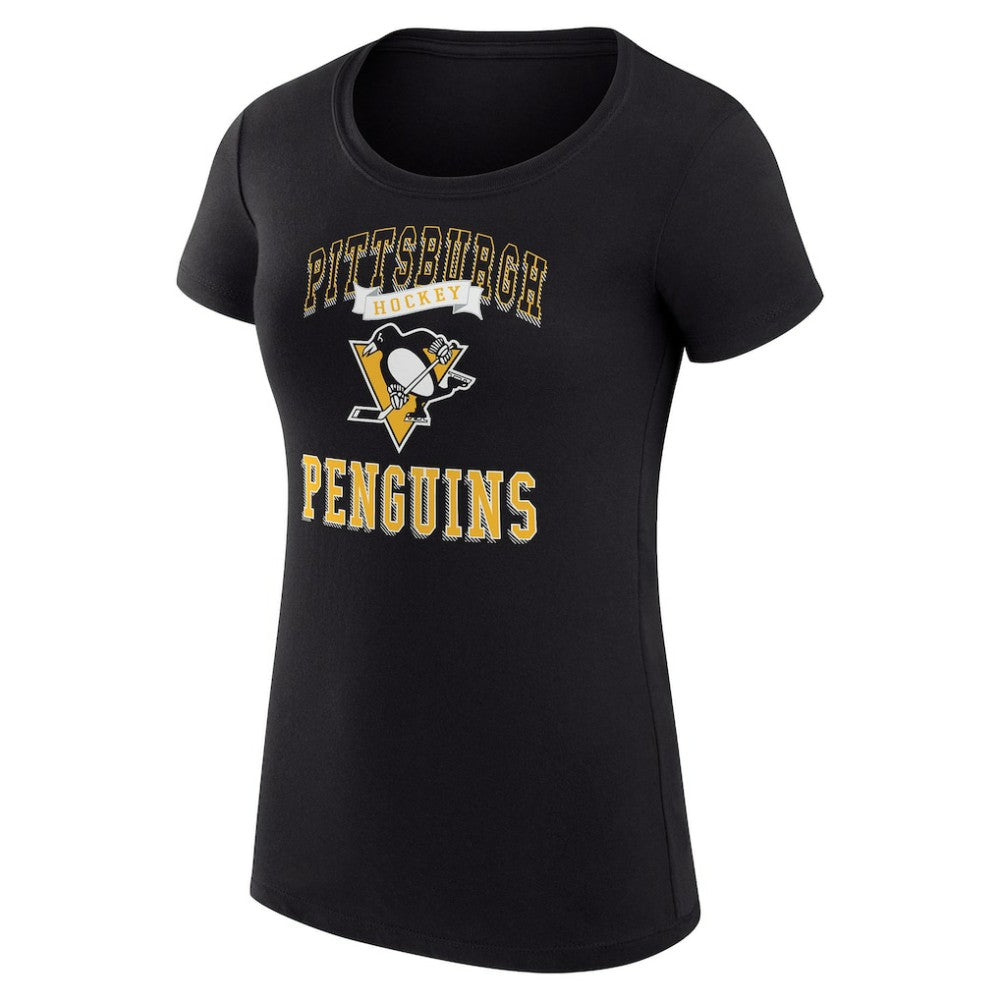 Pittsburgh Penguins G-III 4Her by Carl Banks Women's Super-Slim Fit Lightweight Team Logo Graphic T-Shirt - Black - NHL 201612918