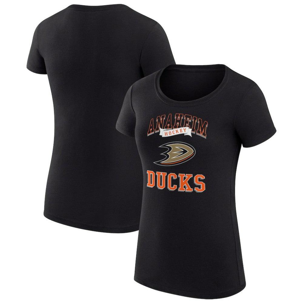 Anaheim Ducks G-III 4Her by Carl Banks Women's Super-Slim Fit Lightweight Team Logo Graphic T-Shirt - Black - NHL 201612926