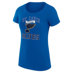 St. Louis Blues G-III 4Her by Carl Banks Women's Super-Slim Fit Lightweight Team Logo Graphic T-Shirt - Blue - NHL 201612928