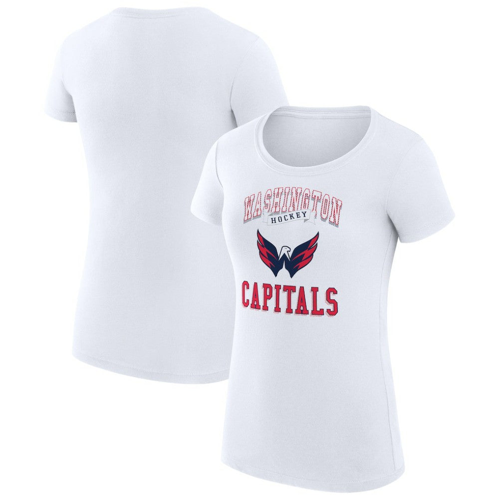 Washington Capitals G-III 4Her by Carl Banks Women's Super-Slim Fit Lightweight Team Logo Graphic T-Shirt - White - NHL 201612932