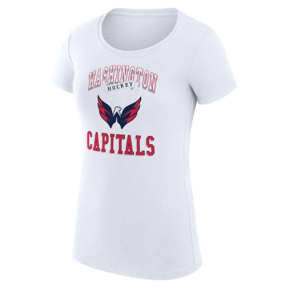 Washington Capitals G-III 4Her by Carl Banks Women's Super-Slim Fit Lightweight Team Logo Graphic T-Shirt - White - NHL 201612932