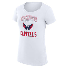 Washington Capitals G-III 4Her by Carl Banks Women's Super-Slim Fit Lightweight Team Logo Graphic T-Shirt - White - NHL 201612932