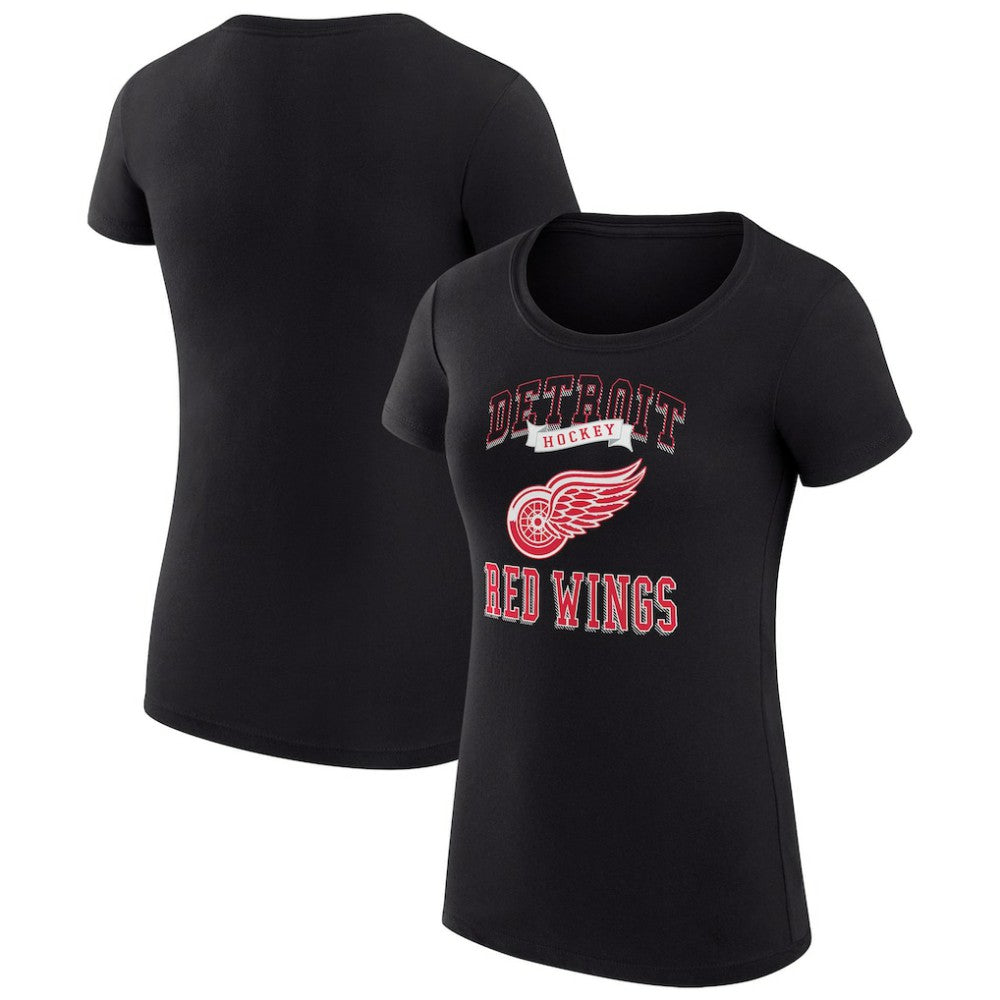 Detroit Red Wings G-III 4Her by Carl Banks Women's Super-Slim Fit Lightweight Team Logo Graphic T-Shirt - Black - NHL 201612939
