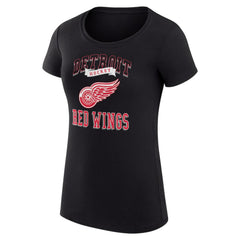 Detroit Red Wings G-III 4Her by Carl Banks Women's Super-Slim Fit Lightweight Team Logo Graphic T-Shirt - Black - NHL 201612939