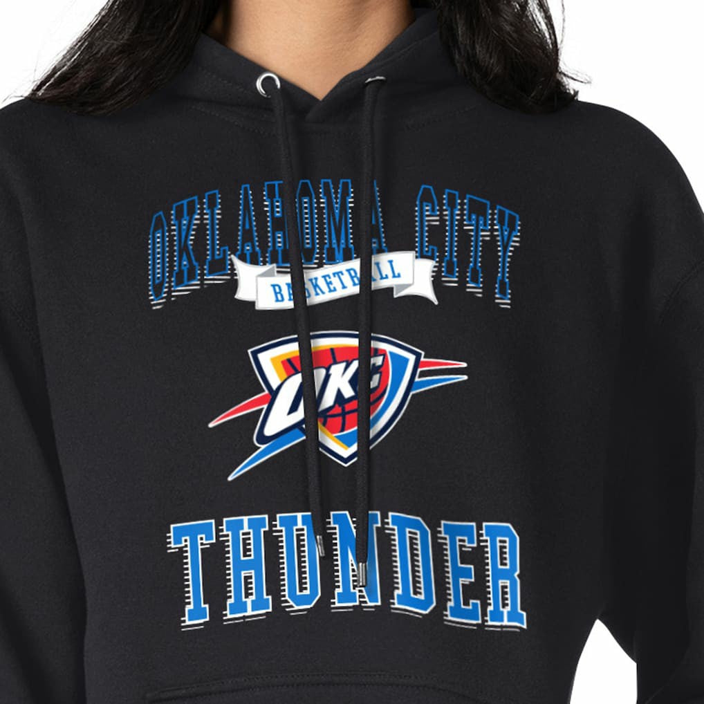 Oklahoma City Thunder G-III 4Her by Carl Banks Women's Graphic Fleece Pullover Hoodie Black