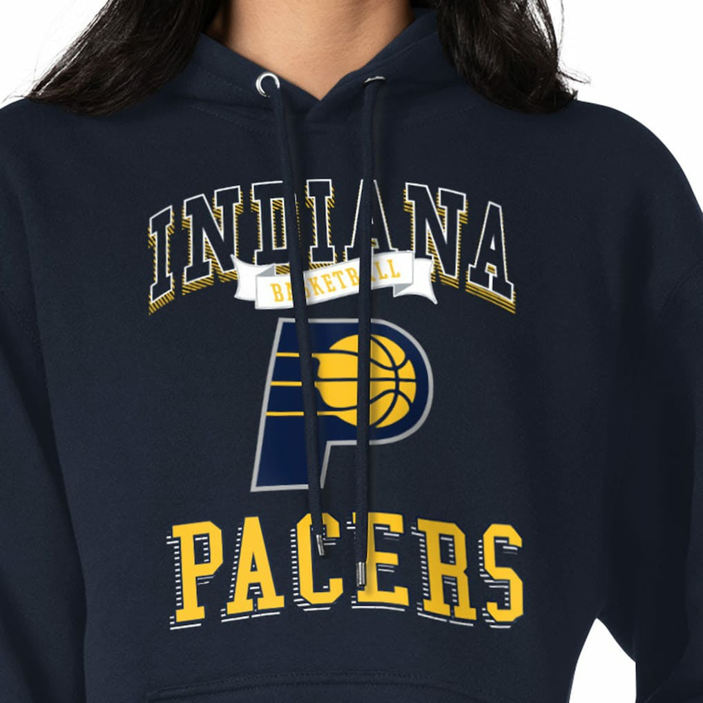 Indiana Pacers G-III 4Her by Carl Banks Women's Graphic Fleece Pullover Hoodie Navy