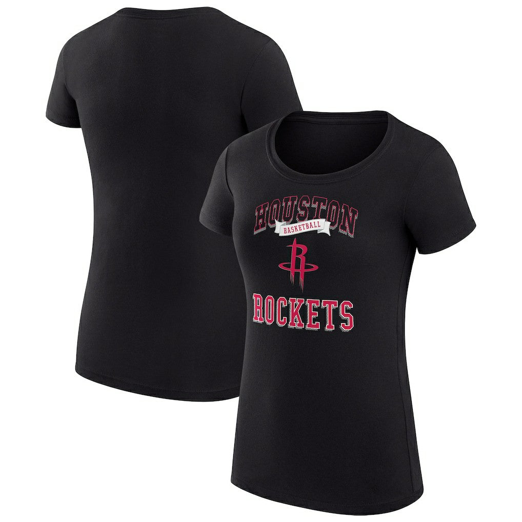 Houston Rockets G-III 4Her by Carl Banks Women's Super-Slim Fit Lightweight Team Logo T-Shirt Black