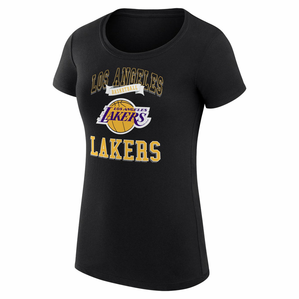 Los Angeles Lakers G-III 4Her by Carl Banks Women's Super-Slim Fit Lightweight Team Logo T-Shirt Black