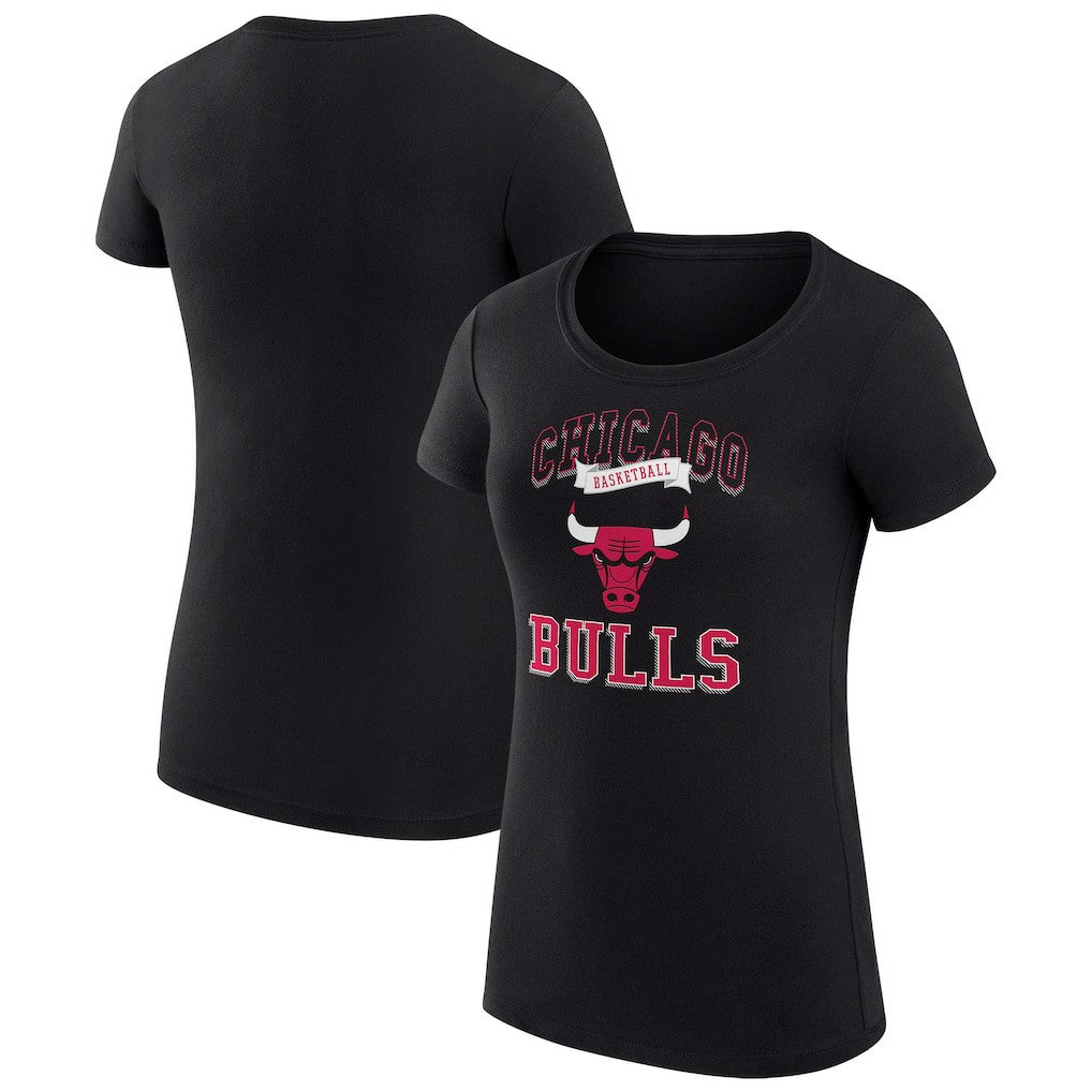 Chicago Bulls G-III 4Her by Carl Banks Women's Super-Slim Fit Lightweight Team Logo T-Shirt Black