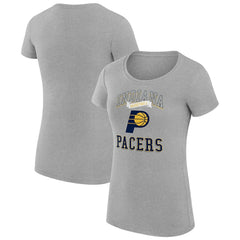 Indiana Pacers G-III 4Her by Carl Banks Women's Super-Slim Fit Lightweight Team Logo T-Shirt Heather Gray