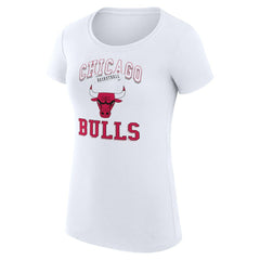 Chicago Bulls G-III 4Her by Carl Banks Women's Super-Slim Fit Lightweight Team Logo T-Shirt White