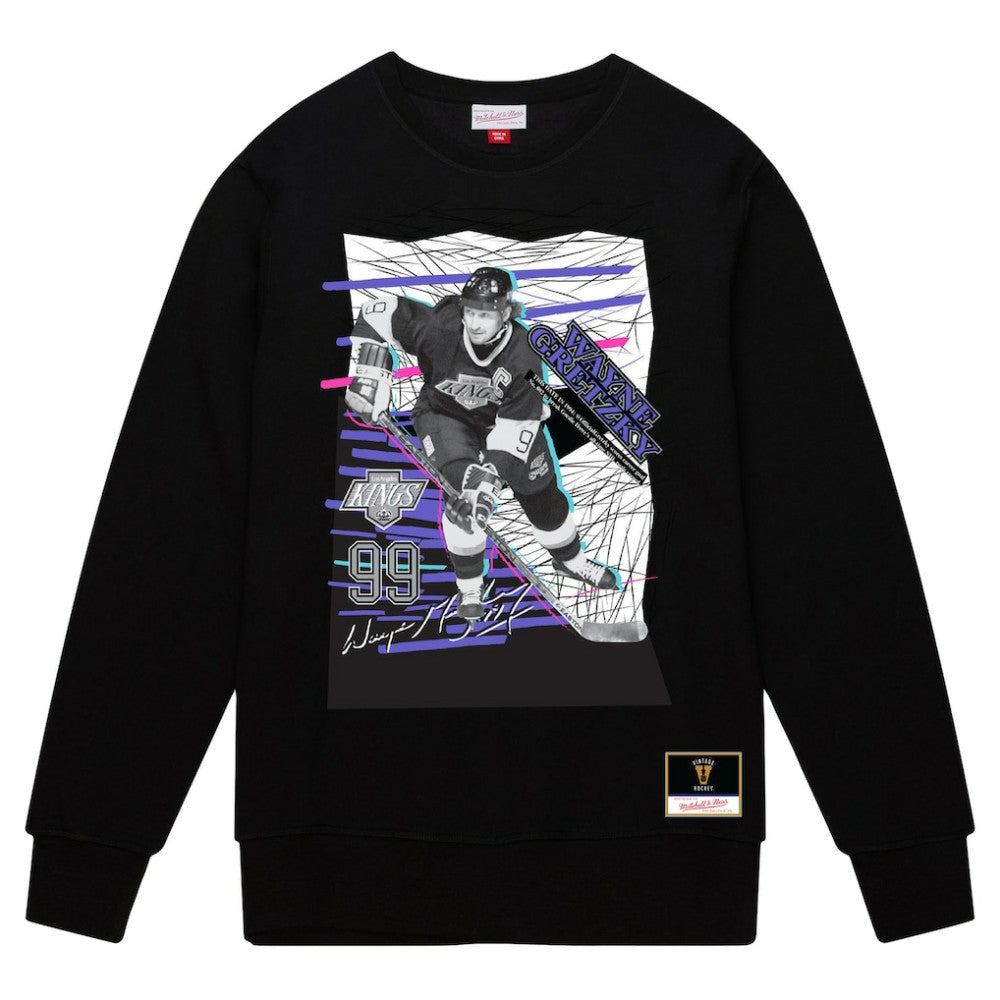 Wayne Gretzky Los Angeles Kings Mitchell & Ness Streak Pullover Sweatshirt - Black - NHL 201613993