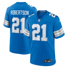 Nike Amik Robertson Detroit Lions Game Jersey Blue