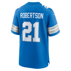Nike Amik Robertson Detroit Lions Game Jersey Blue