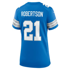 Nike Amik Robertson Detroit Lions Women's Team Game Jersey Blue