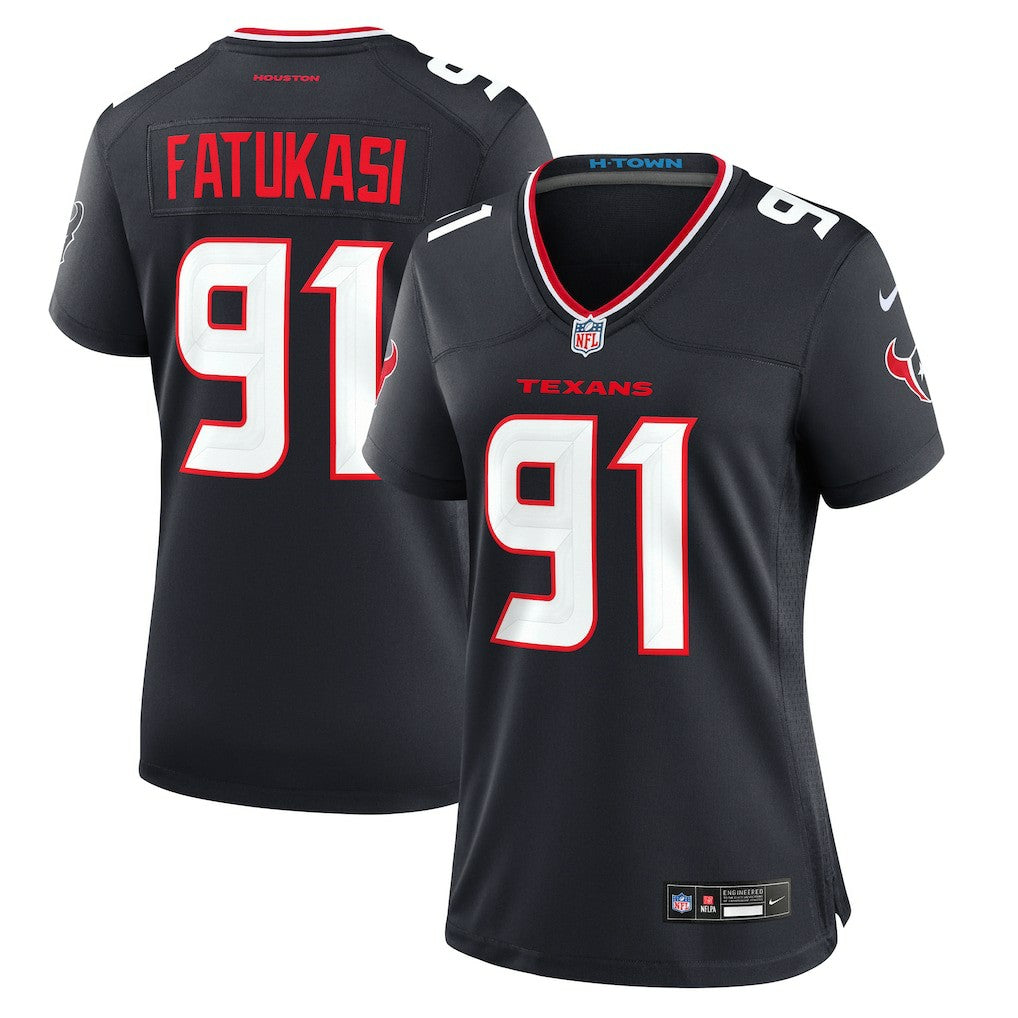 Nike Folorunso Fatukasi Houston Texans Women's Team Game Jersey Navy