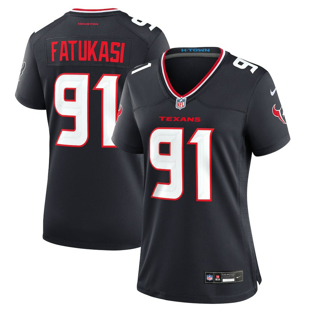 Nike Folorunso Fatukasi Houston Texans Women's Team Game Jersey Navy