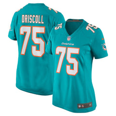 Nike Jack Driscoll Miami Dolphins Women's Team Game Jersey Aqua