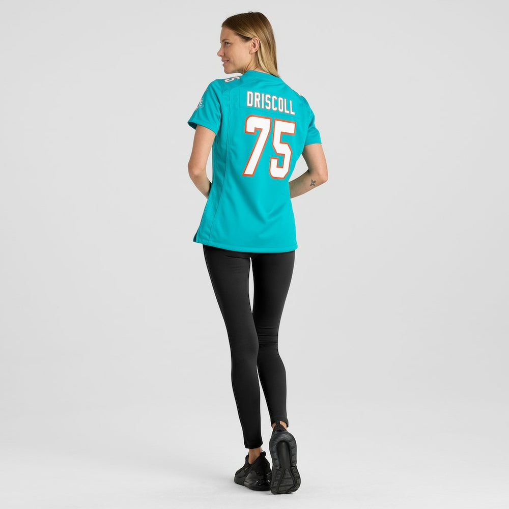 Nike Jack Driscoll Miami Dolphins Women's Team Game Jersey Aqua