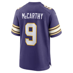 Nike J.J. McCarthy Minnesota Vikings 2nd Alternate Player Game Jersey Purple
