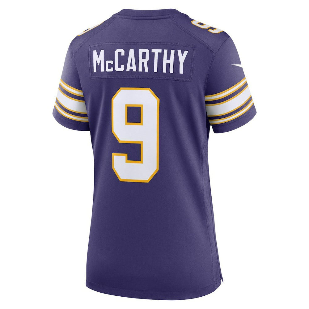 Nike J.J. McCarthy Minnesota Vikings Women's 2nd Alternate Player Game Jersey Purple