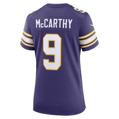 Nike J.J. McCarthy Minnesota Vikings Women's 2nd Alternate Player Game Jersey Purple