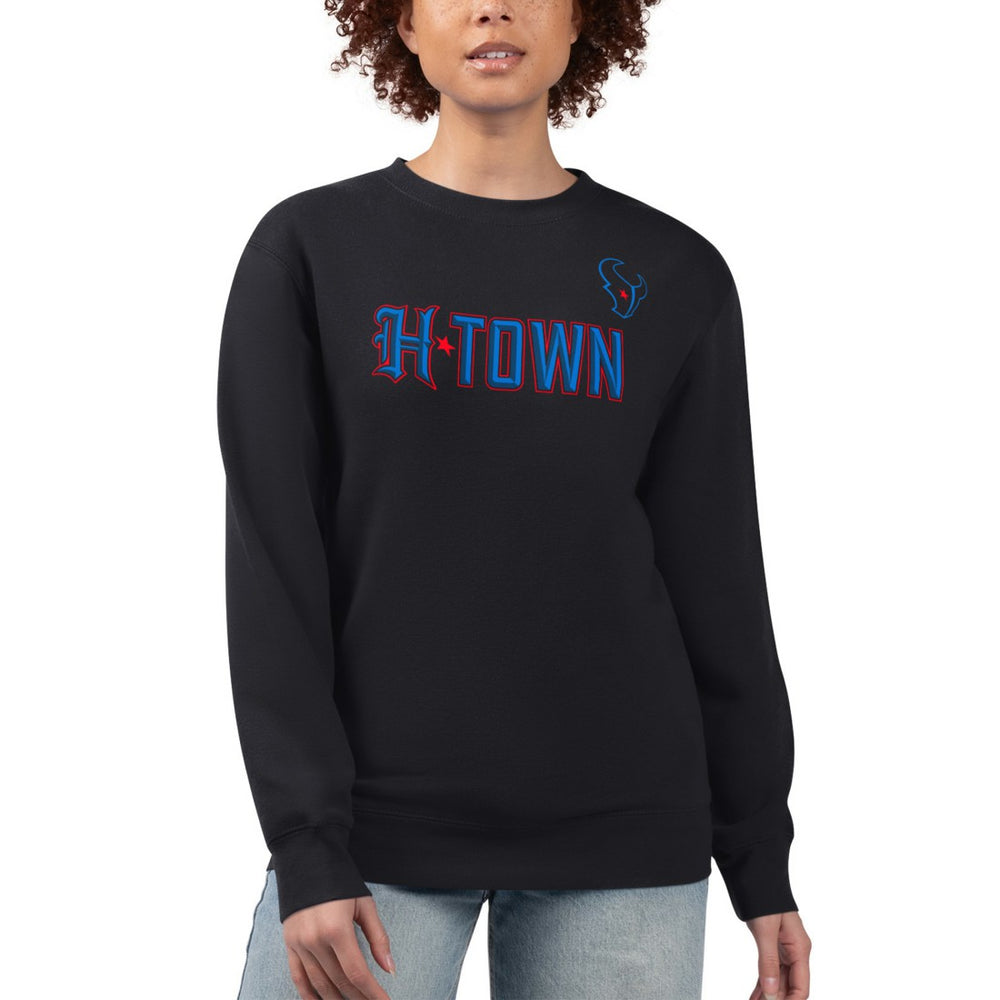 Houston Texans G-III 4Her by Carl Banks Women's H-Town Fleece Pullover Sweatshirt Black