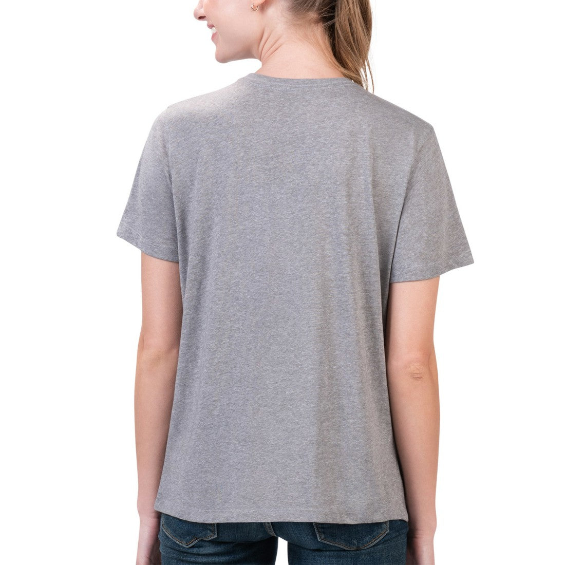 Houston Texans G-III 4Her by Carl Banks Women's Super-Slim Fit Lightweight H-Town T-Shirt Heather Gray