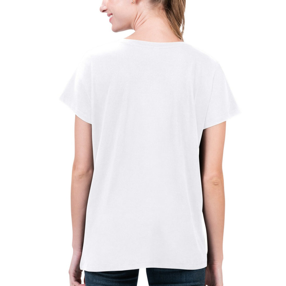 Houston Texans G-III 4Her by Carl Banks Women's Super-Slim Fit Lightweight H-Town V-Neck T-Shirt White