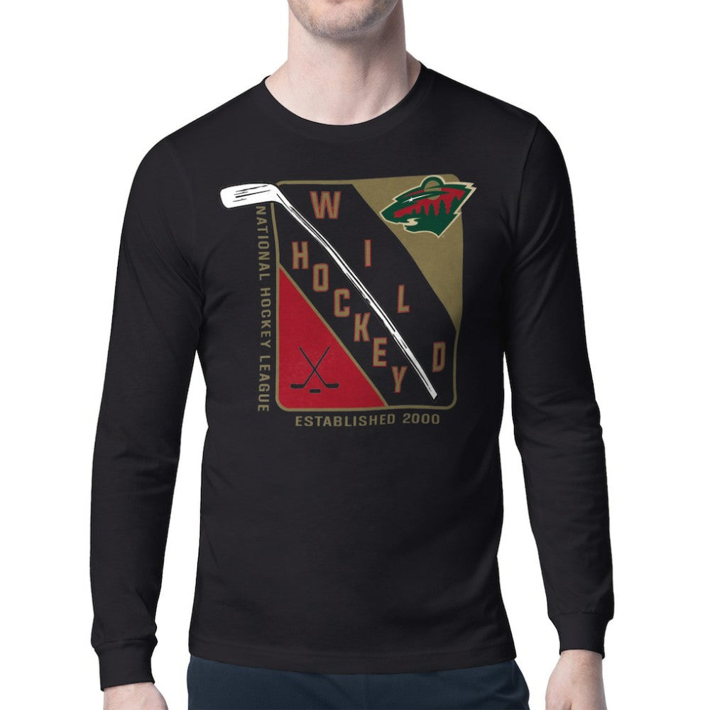 Minnesota Wild Starter Shield Long Sleeve Graphic T-Shirt - Black - NHL 201622130