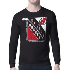 New Jersey Devils Starter Shield Long Sleeve Graphic T-Shirt - Black - NHL 201622131