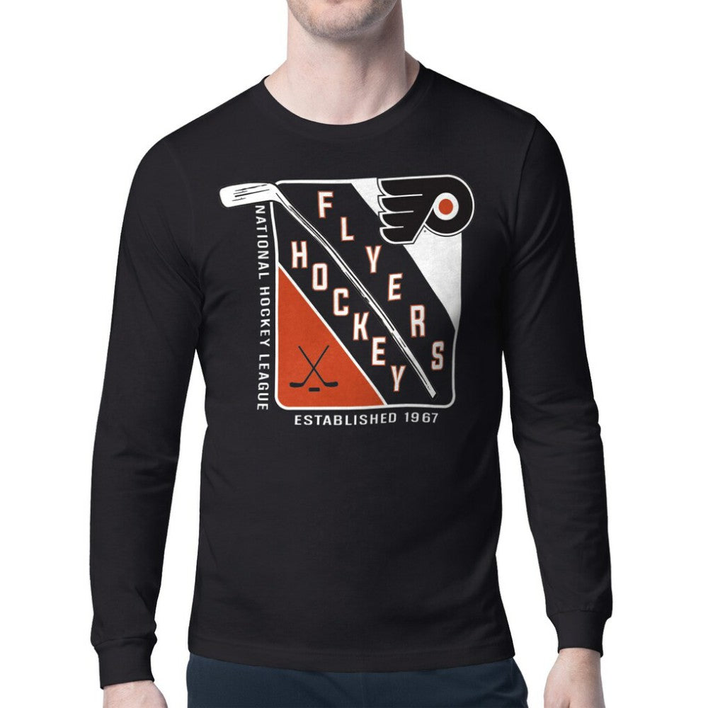 Philadelphia Flyers Starter Shield Long Sleeve Graphic T-Shirt - Black - NHL 201622133