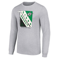 Dallas Stars Starter Shield Long Sleeve Graphic T-Shirt - Heather Gray - NHL 201622147