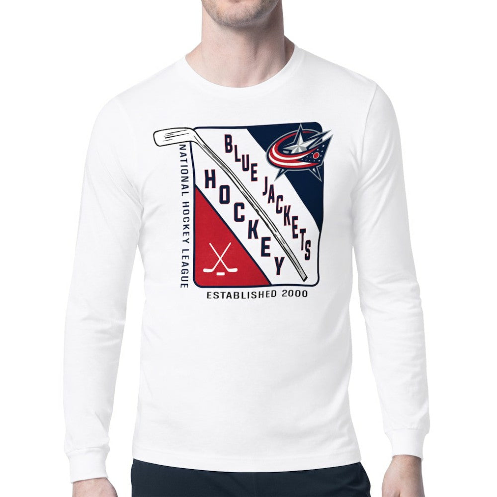 Columbus Blue Jackets Starter Shield Long Sleeve Graphic T-Shirt - White - NHL 201622172