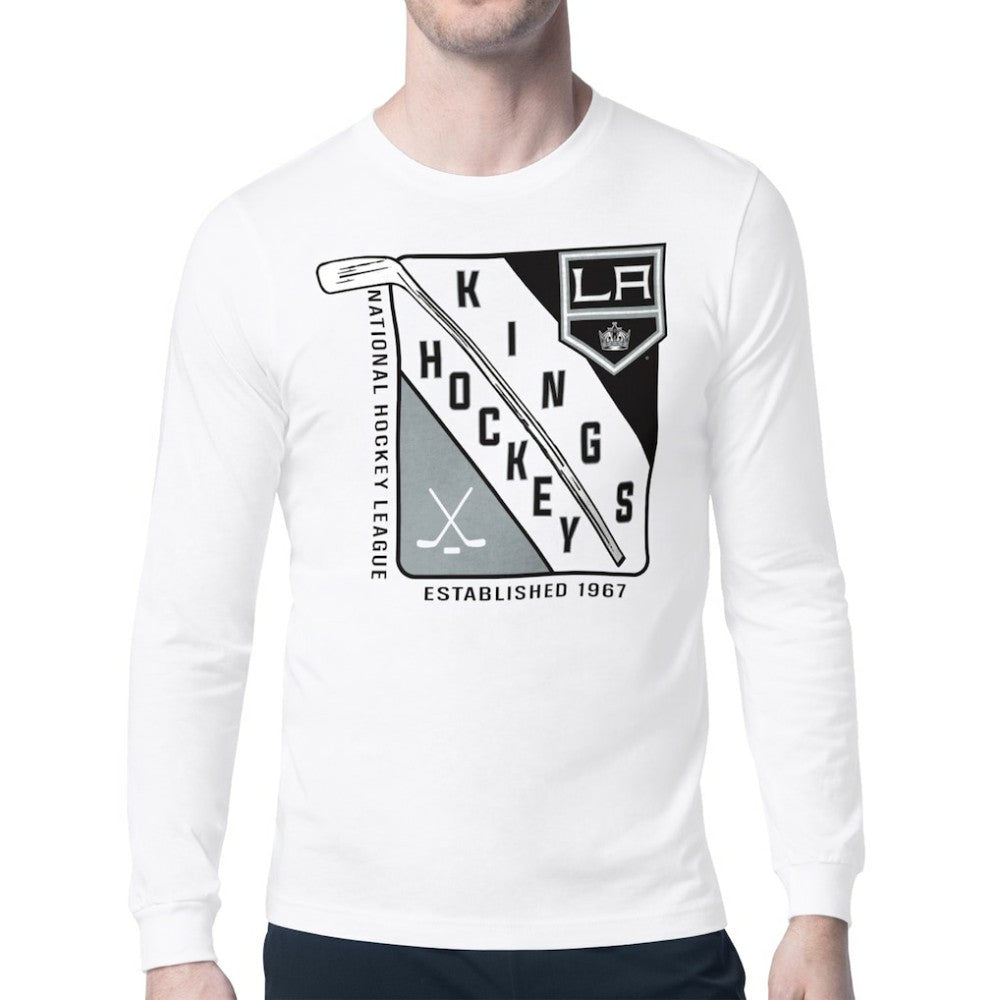 Los Angeles Kings Starter Shield Long Sleeve Graphic T-Shirt - White - NHL 201622180