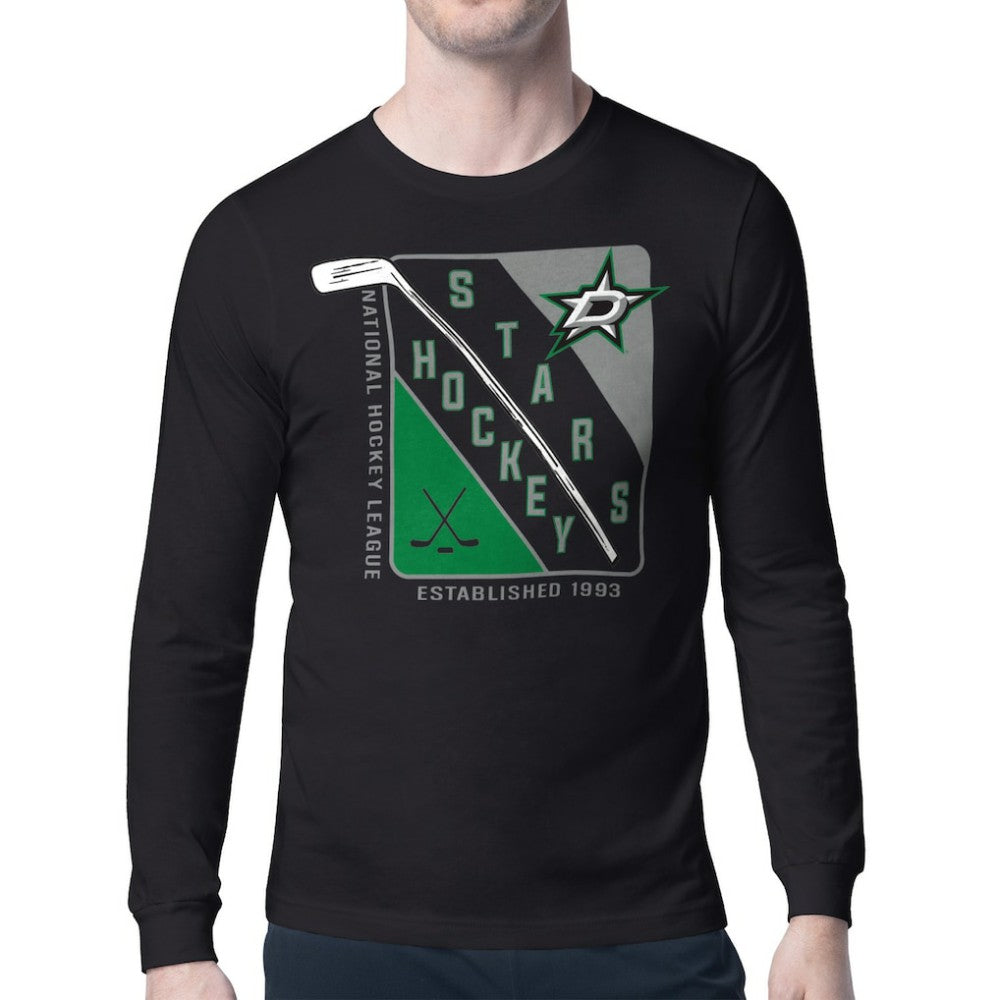 Dallas Stars Starter Shield Long Sleeve Graphic T-Shirt - Black - NHL 201622196