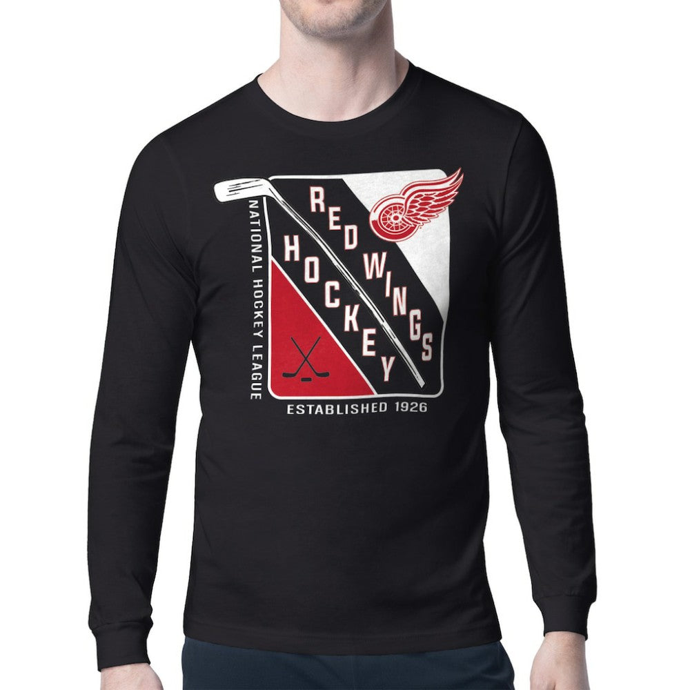 Detroit Red Wings Starter Shield Long Sleeve Graphic T-Shirt - Black - NHL 201622200