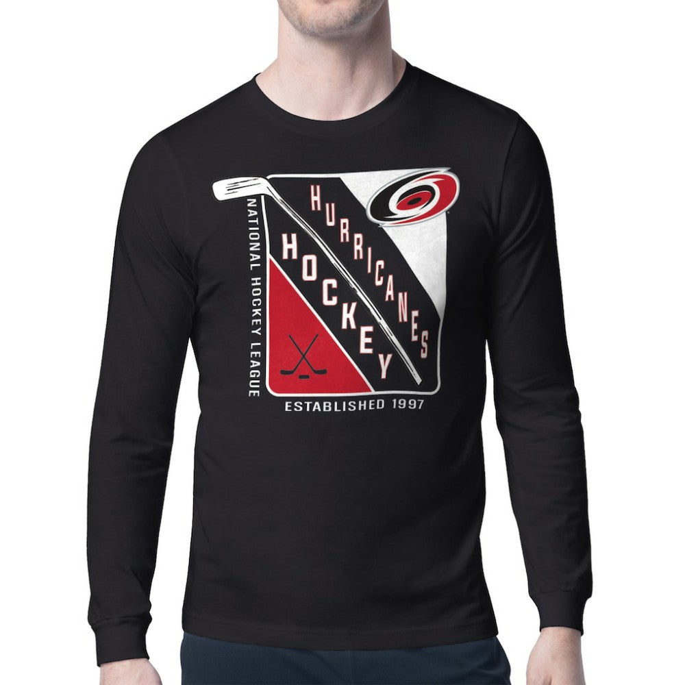 Carolina Hurricanes Starter Shield Long Sleeve Graphic T-Shirt - Black - NHL 201622201