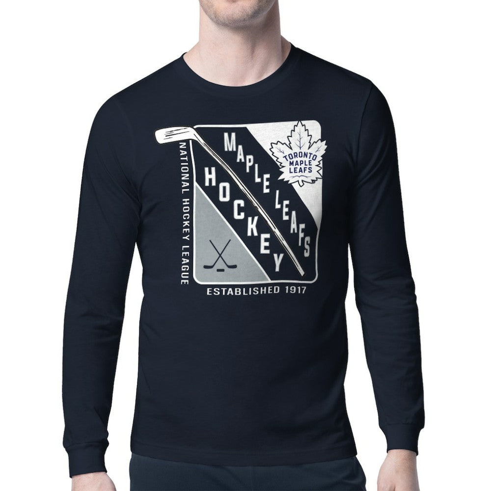 Toronto Maple Leafs Starter Shield Long Sleeve Graphic T-Shirt - Navy - NHL 201622212